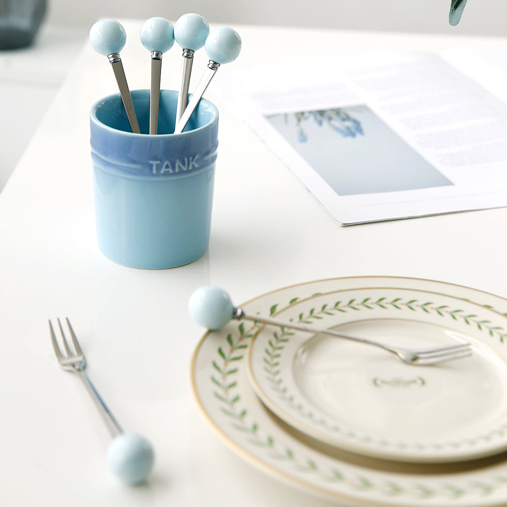플라라 그라데이션 티포크 세트 (6P + 보관함) – 4 Colors Plara Gradient Tea Fork Set (6 Forks + Holder) – 4 Colors