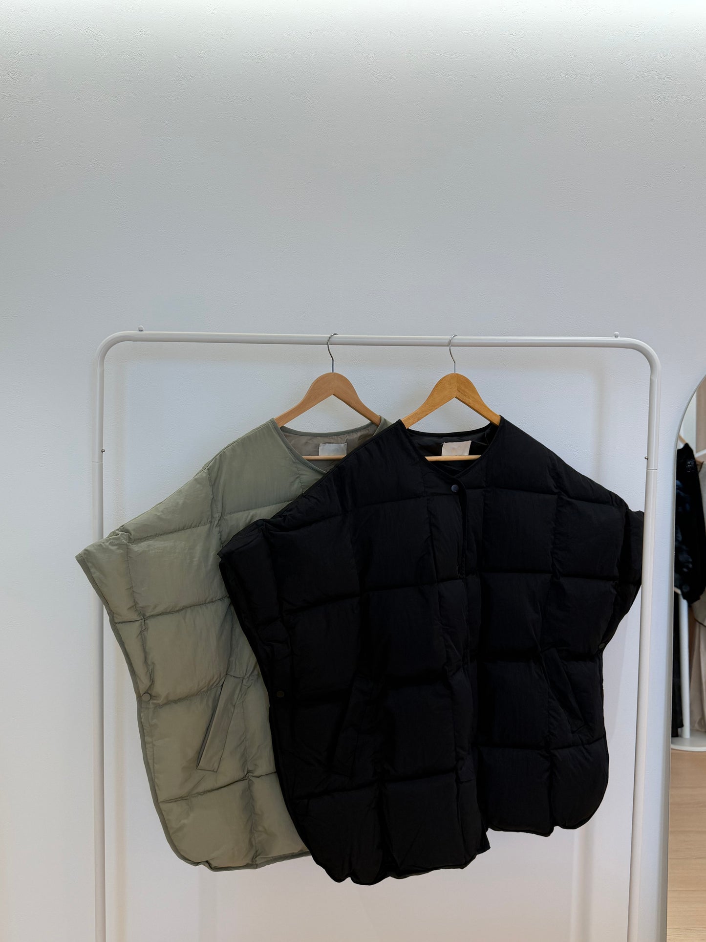 릴리안 빅사이즈 체형커버에 딱! 판초패딩조끼