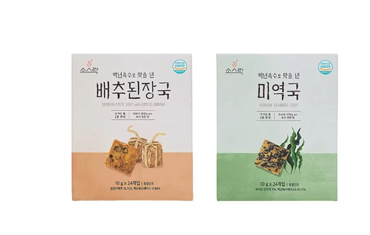 소스락 백년육수로 맛을 낸 즉석국 10g x 24 Sauce R.O.K Soup 10g x 24