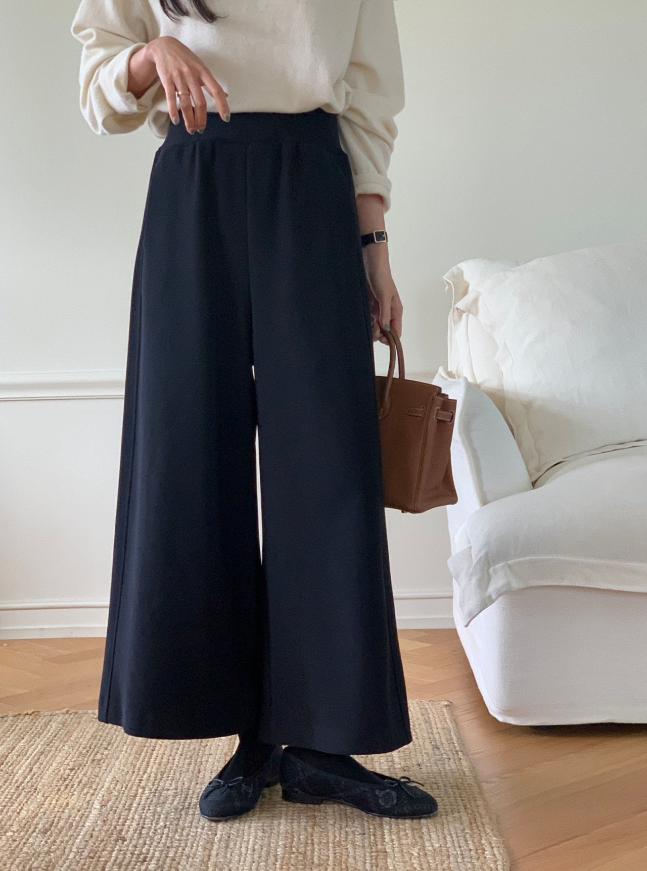 럭키룸 밍크 시그니처 밴딩 팬츠 프리사이즈