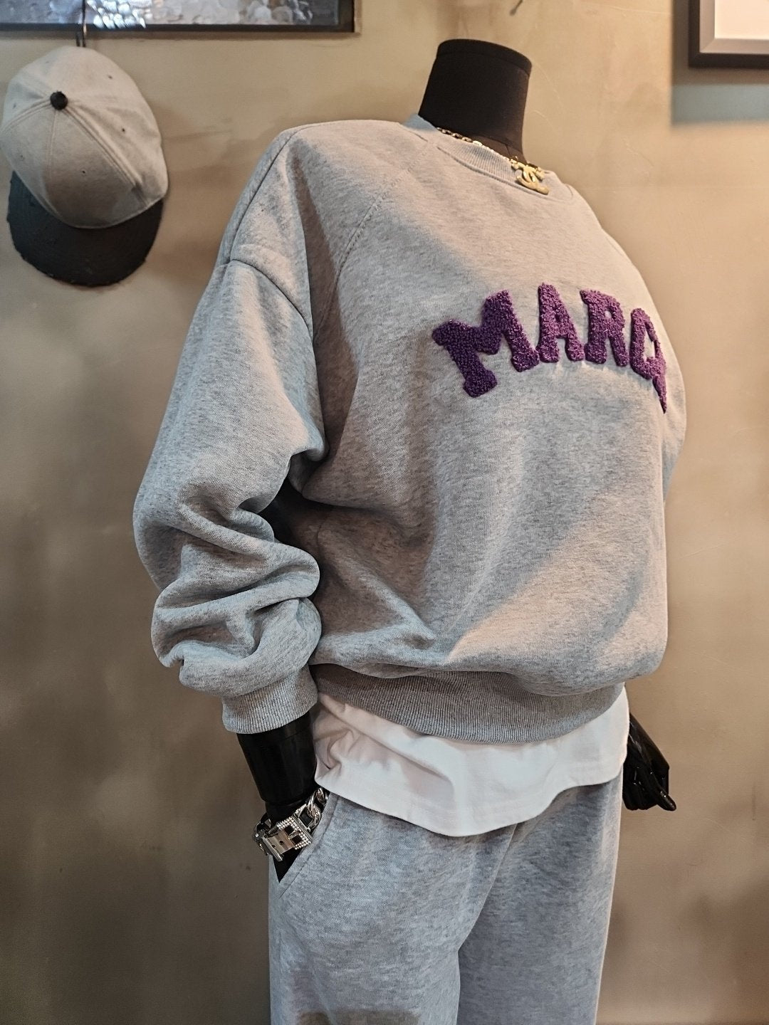 (기모) 마치 패치 바지 세트 Winter Fleece Patch Training Set