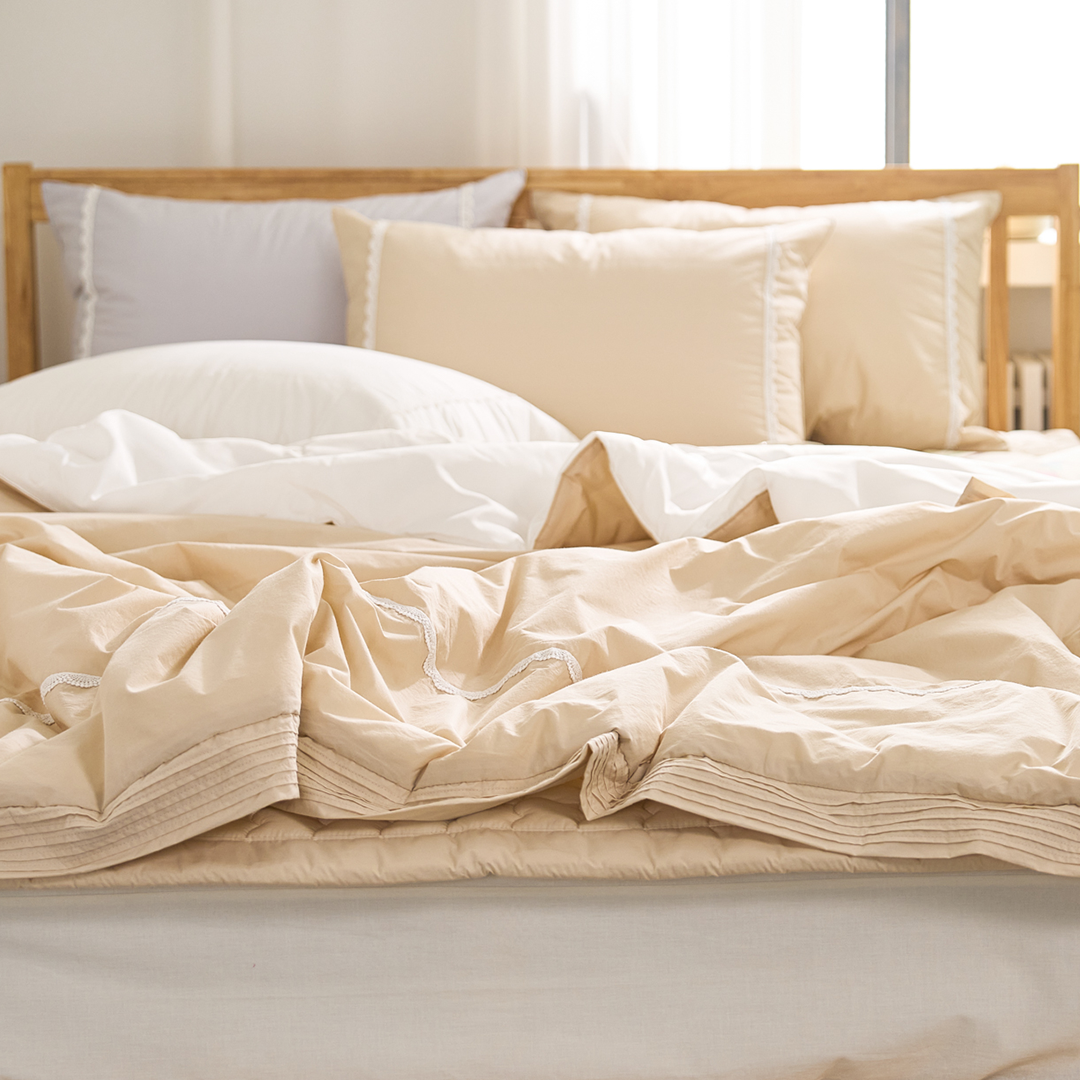 단아 고밀도 냉감 여름 침구세트 (차렵이불+패드 + 베개커버 2개)4종세트 DANA High-Density Cooling Summer Bedding Set (Quilted Comforter+Pad + 2 Pillow Covers)