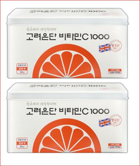 고려은단 비타민C 1000 1+1 (총 600정) / Koryo Eundan Vitamin C 1000 1+1 (600 Tablets)