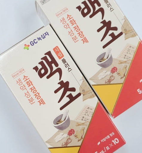 [백초] 생약 소화정장제 5ml x 10포 1+1 / [Baekcho] Herbal Digestive Support Liquid 5ml x 10 Sachets (1+1 Bonus Pack)