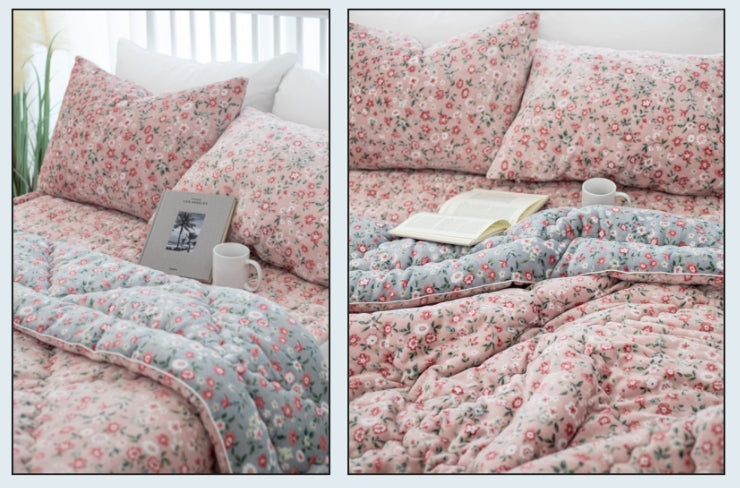 정원 극세사 차렵이불 2color