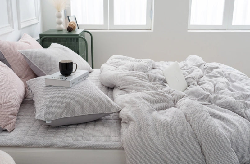 앨르 극세사 퀸 차렵이불 2color 차렵이불+퀸패드+베개커버2