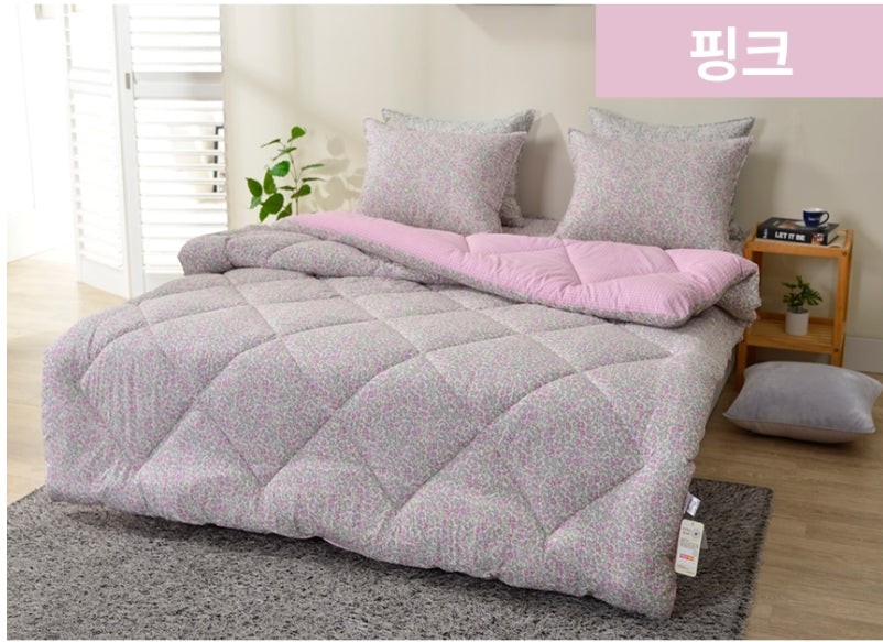 리빙밸류 소피아 차렵이불4종세트 차렵이불+패드+베개커버2종