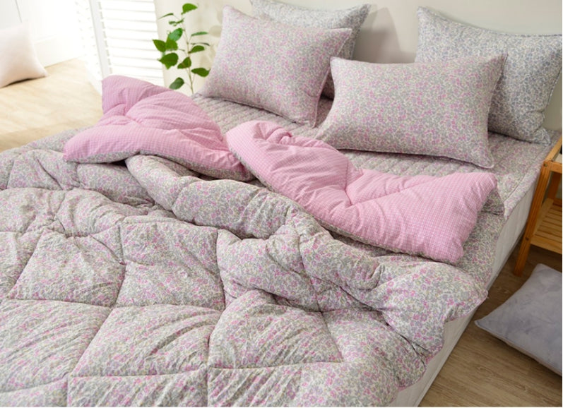 리빙밸류 소피아 차렵이불4종세트 차렵이불+패드+베개커버2종