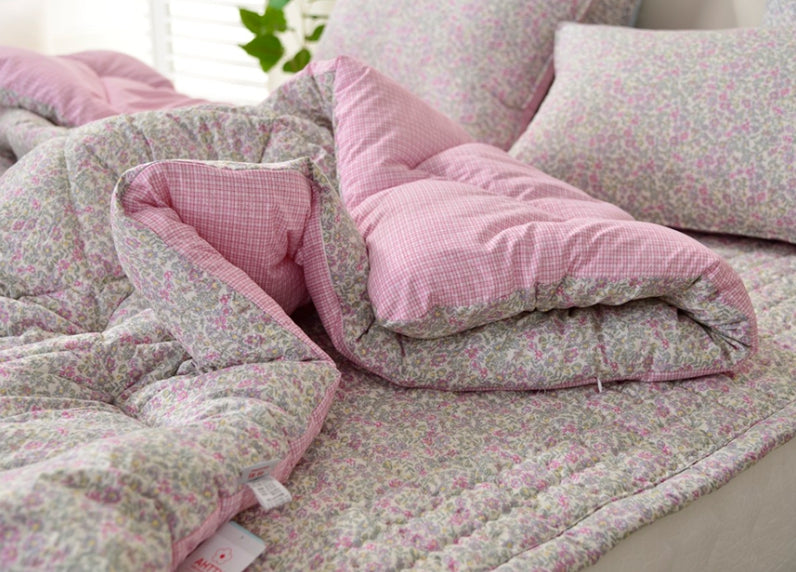 리빙밸류 소피아 차렵이불4종세트 차렵이불+패드+베개커버2종