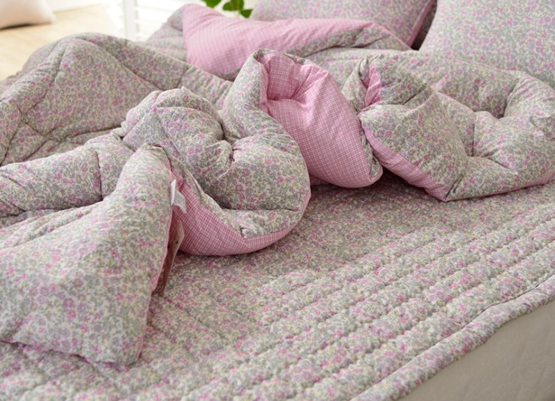 리빙밸류 소피아 차렵이불4종세트 차렵이불+패드+베개커버2종