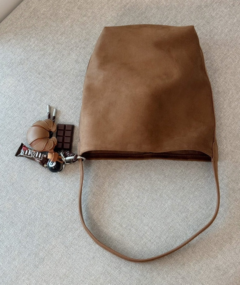 🍫 Croissant &amp; Choco Charm Keyring — 크루아상 초코 키링