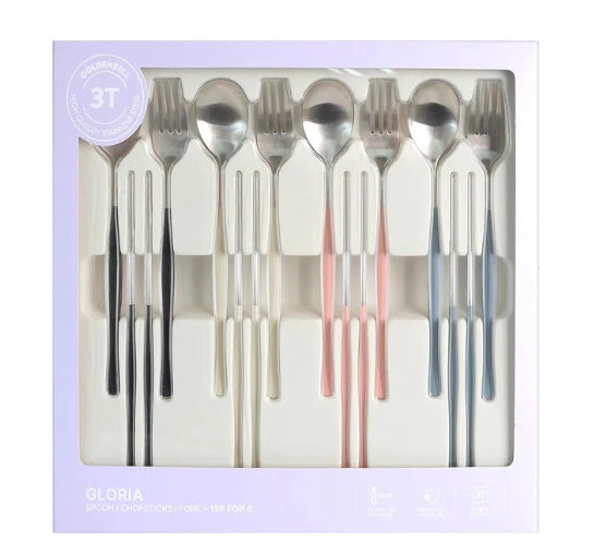 골든벨 글로리아 커틀러리 4인조 12P Goldenbell Gloria Cutlery Set 12P for 4