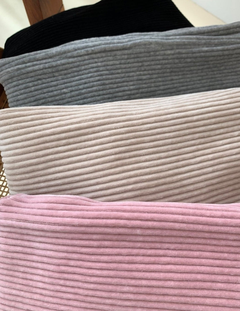 25FW 럭키룸 롱 골지 벨로아 스커트 H라인치마 롱치마 1+1