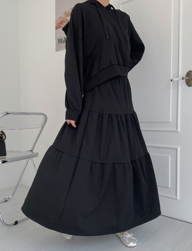 기모후디 캉캉롱스커트 세트 77까지가능