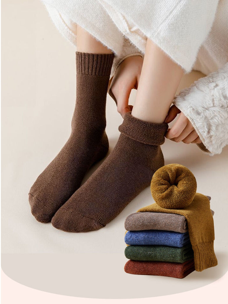 [5+5] 심플도톰 기모양말 컬러혼합 남녀공용 양말세트 (총 10켤레)