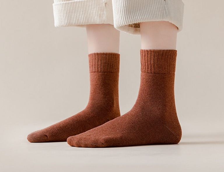 [5+5] 심플도톰 기모양말 컬러혼합 남녀공용 양말세트 (총 10켤레)