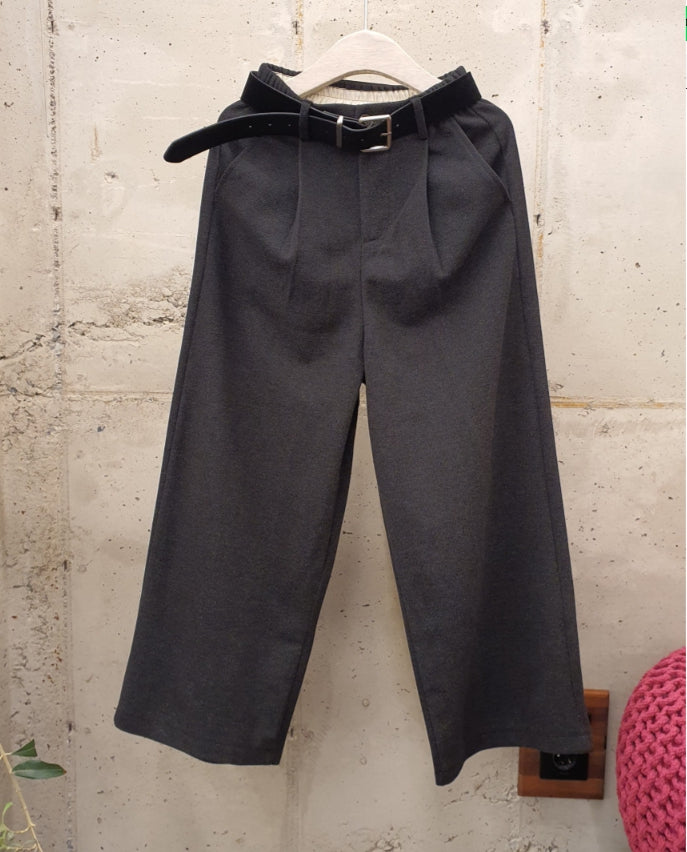 모안 벨트 세트 와이드 팬츠