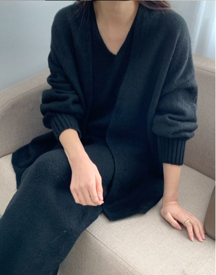 소프트 울 니트 3피스 세트 (가디건+나시+팬츠)