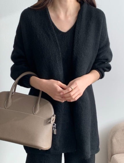 소프트 울 니트 3피스 세트 (가디건+나시+팬츠)