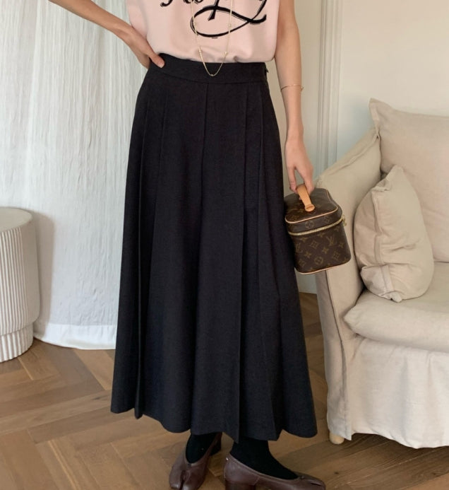 25FW 로우게이지 울 티알 주름 바지 뒷밴딩 슬랙스