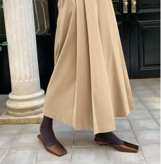 25FW 로우게이지 울 티알 주름 바지 뒷밴딩 슬랙스