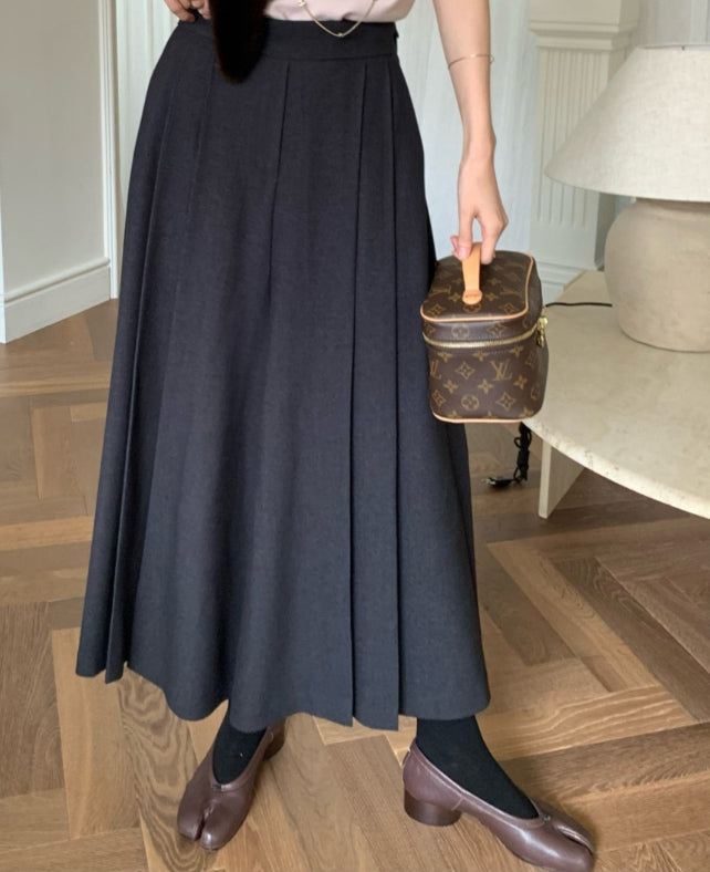 25FW 로우게이지 울 티알 주름 바지 뒷밴딩 슬랙스