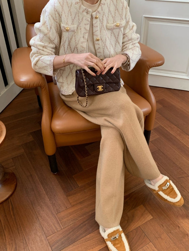 로우게이지 샤 자켓 가디건 (Low-Gauge Sheer Tweed Jacket Cardigan)