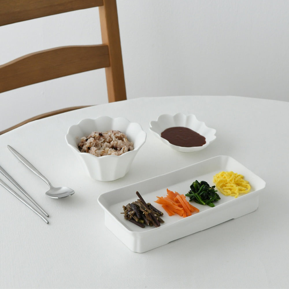 모이 직소반 – 유광 10인치 (Moi Glossy Rectangle Tray Bowl – 10in)