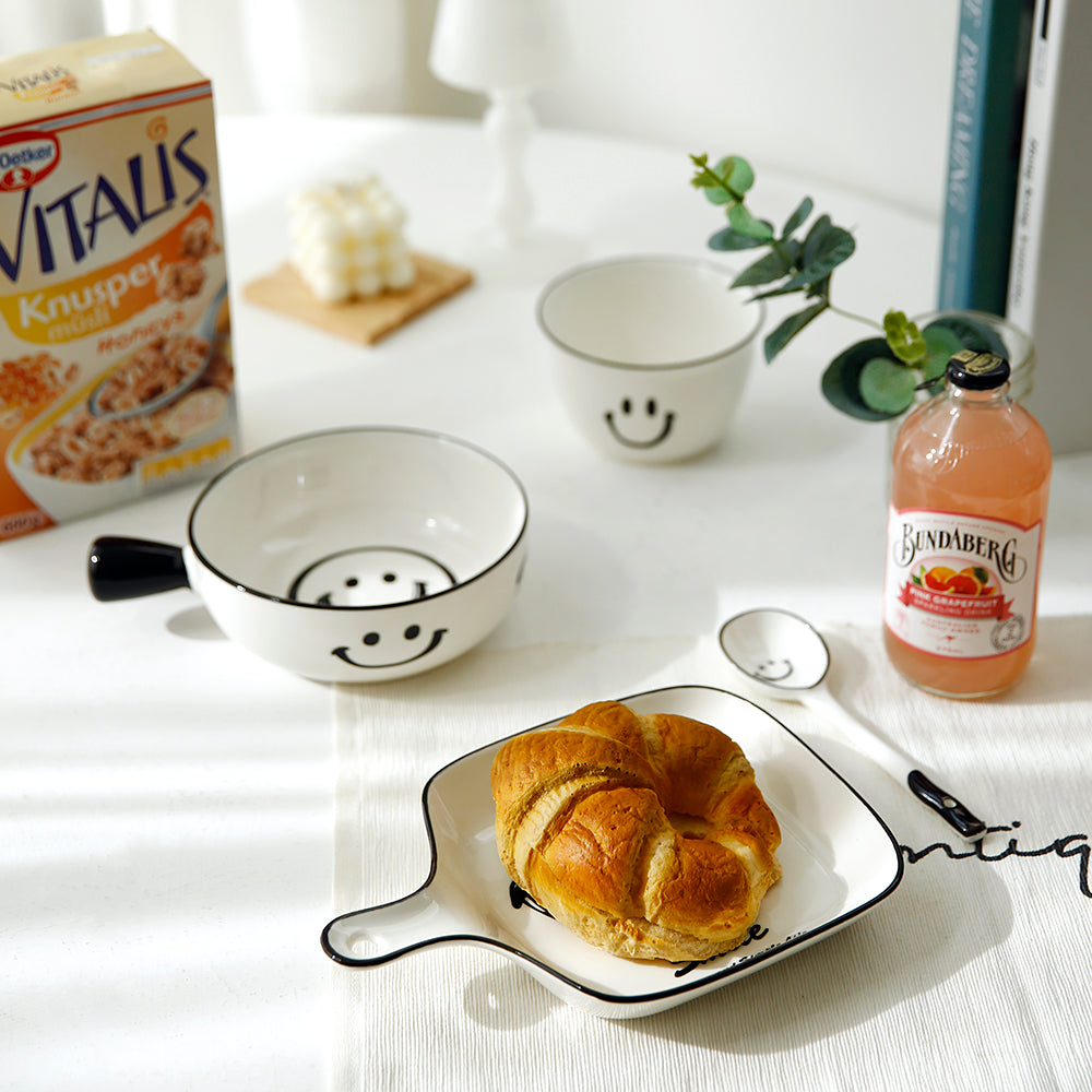 플라라 스마일 도자기 식기세트 – 1인/2인 구성 (Plara Smile Ceramic Tableware Set – For One / For Two)
