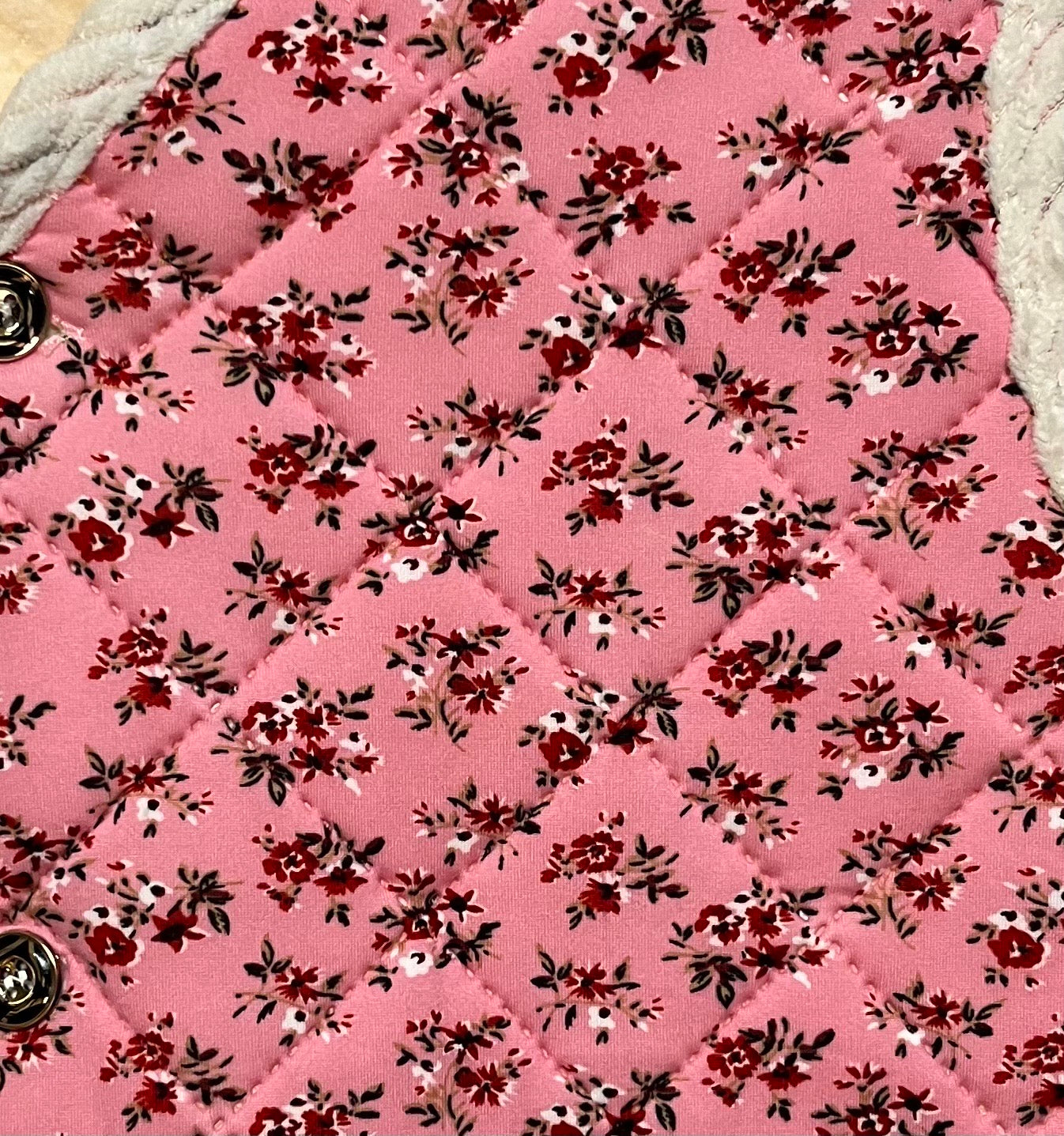 프리미엄 누빔 꽃 조끼 랜덤컬러발송