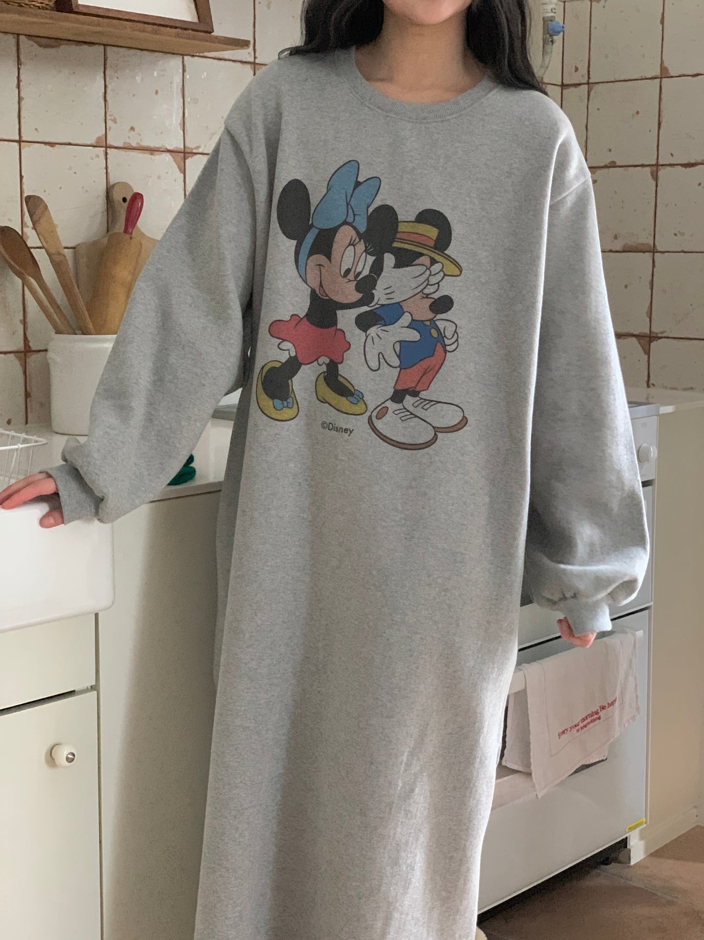 루즈핏 넉넉사이즈, 커플미키 원피스