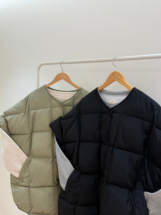 릴리안 빅사이즈 체형커버에 딱! 판초패딩조끼