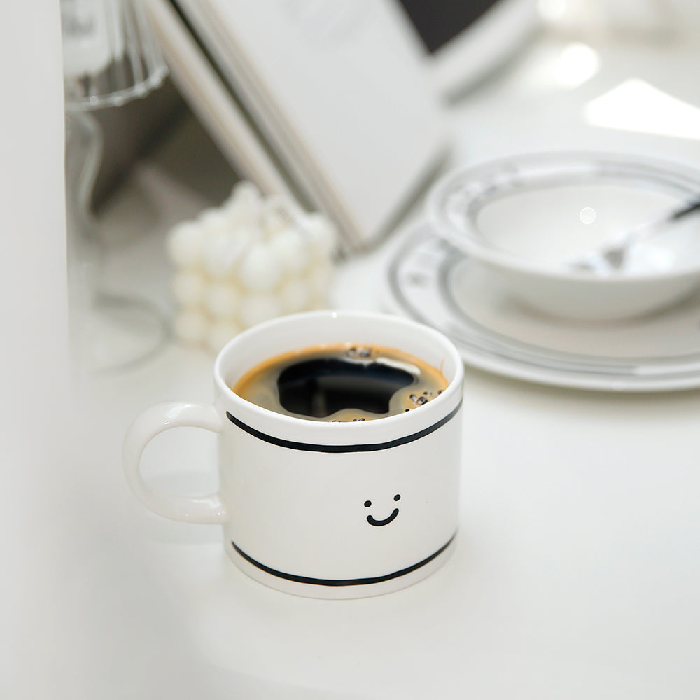 플라라 카툰 스마일 3종세트 – 접시, 쿠프, 머그컵 (Plara Cartoon Smile 3-Piece Set – Plate, Bowl & Mug)