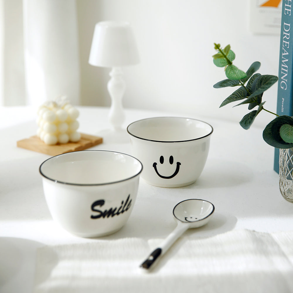 플라라 스마일 도자기 식기세트 – 1인/2인 구성 (Plara Smile Ceramic Tableware Set – For One / For Two)