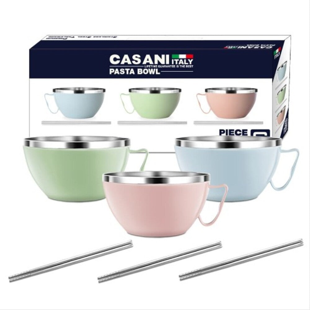 까사니 파스타볼 6P(볼3P+젓가락3P) 라면그릇