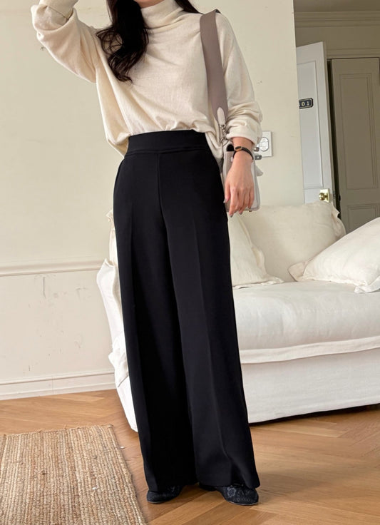 럭키룸 밍크 빅밴드 와이드 팬츠