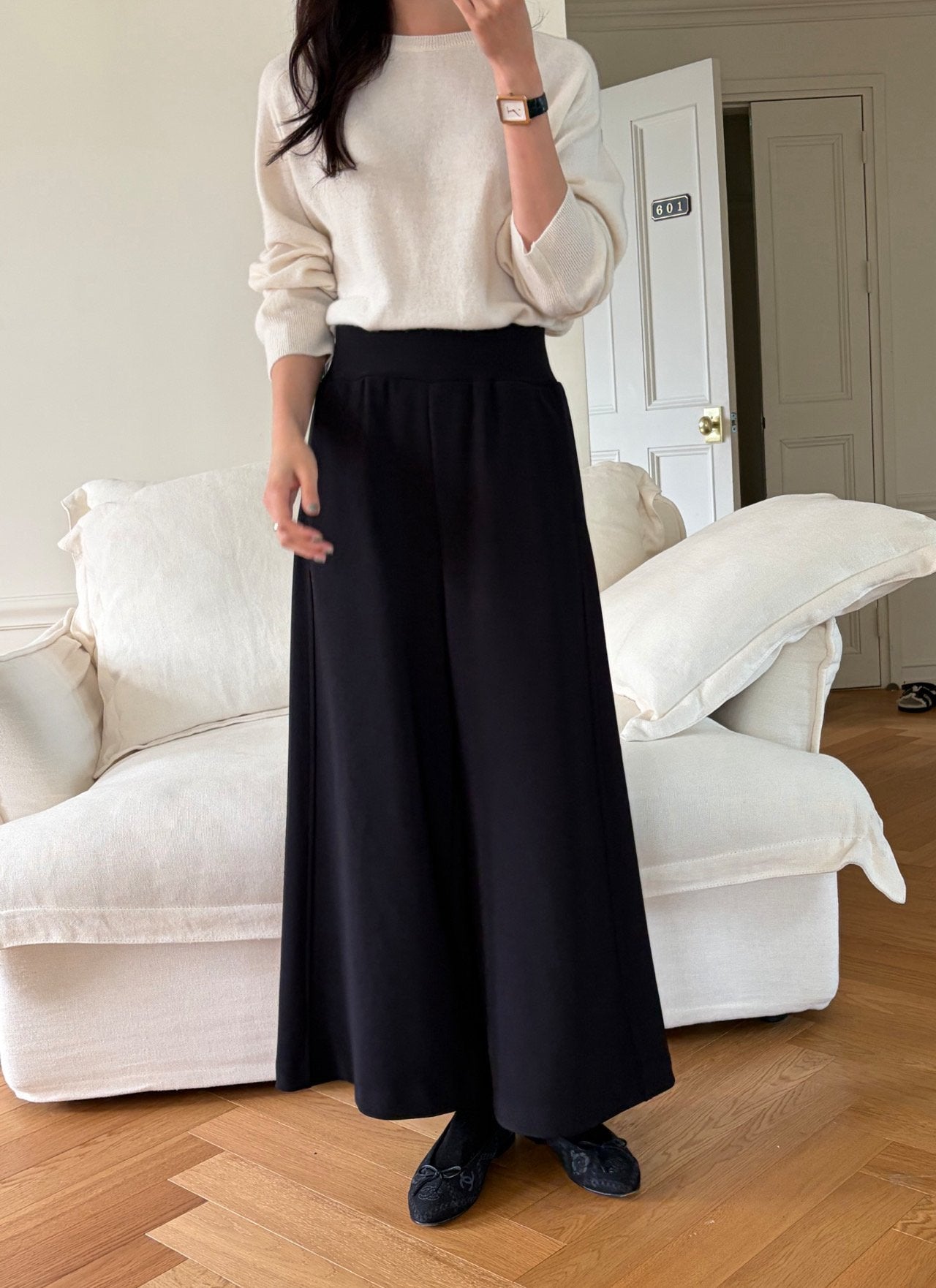 럭키룸 밍크 시그니처 밴딩 팬츠 프리사이즈