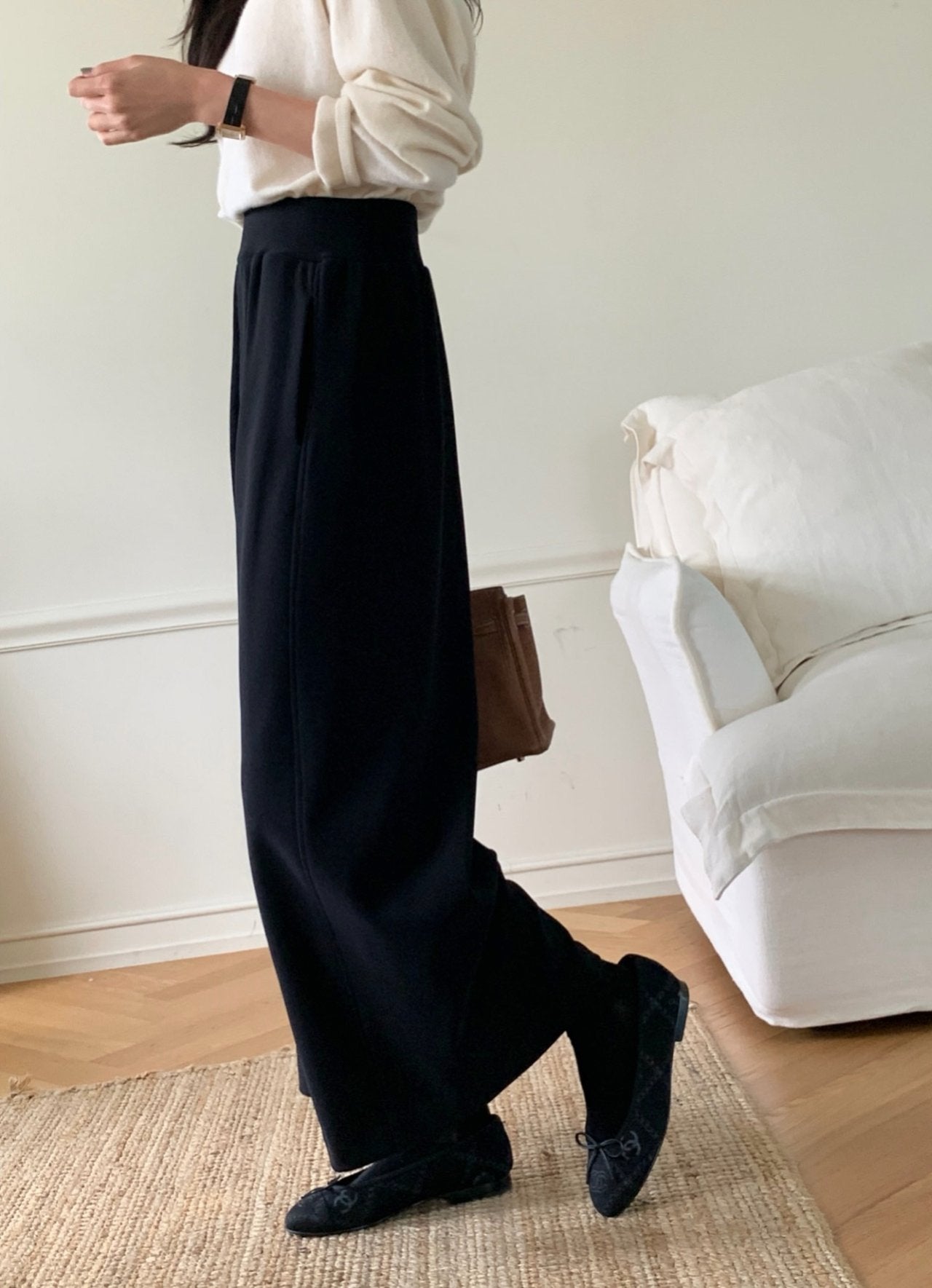 럭키룸 밍크 시그니처 밴딩 팬츠 프리사이즈