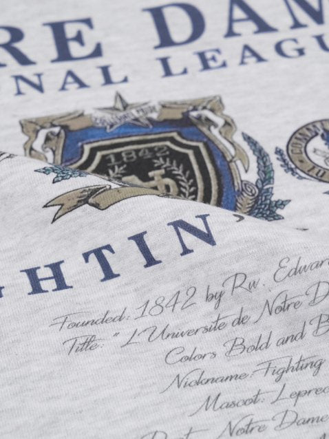 Notre Dame Fleece Sweatshirt (Winter, Unisex, Oversized)  노틀담 기모 맨투맨 – 겨울 신상, 워싱 코튼, 남녀공용 오버핏