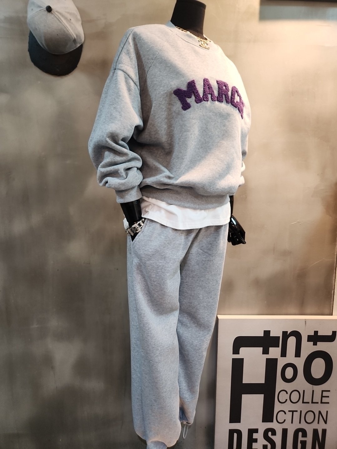 (기모) 마치 패치 바지 세트  Winter Fleece Patch Training Set