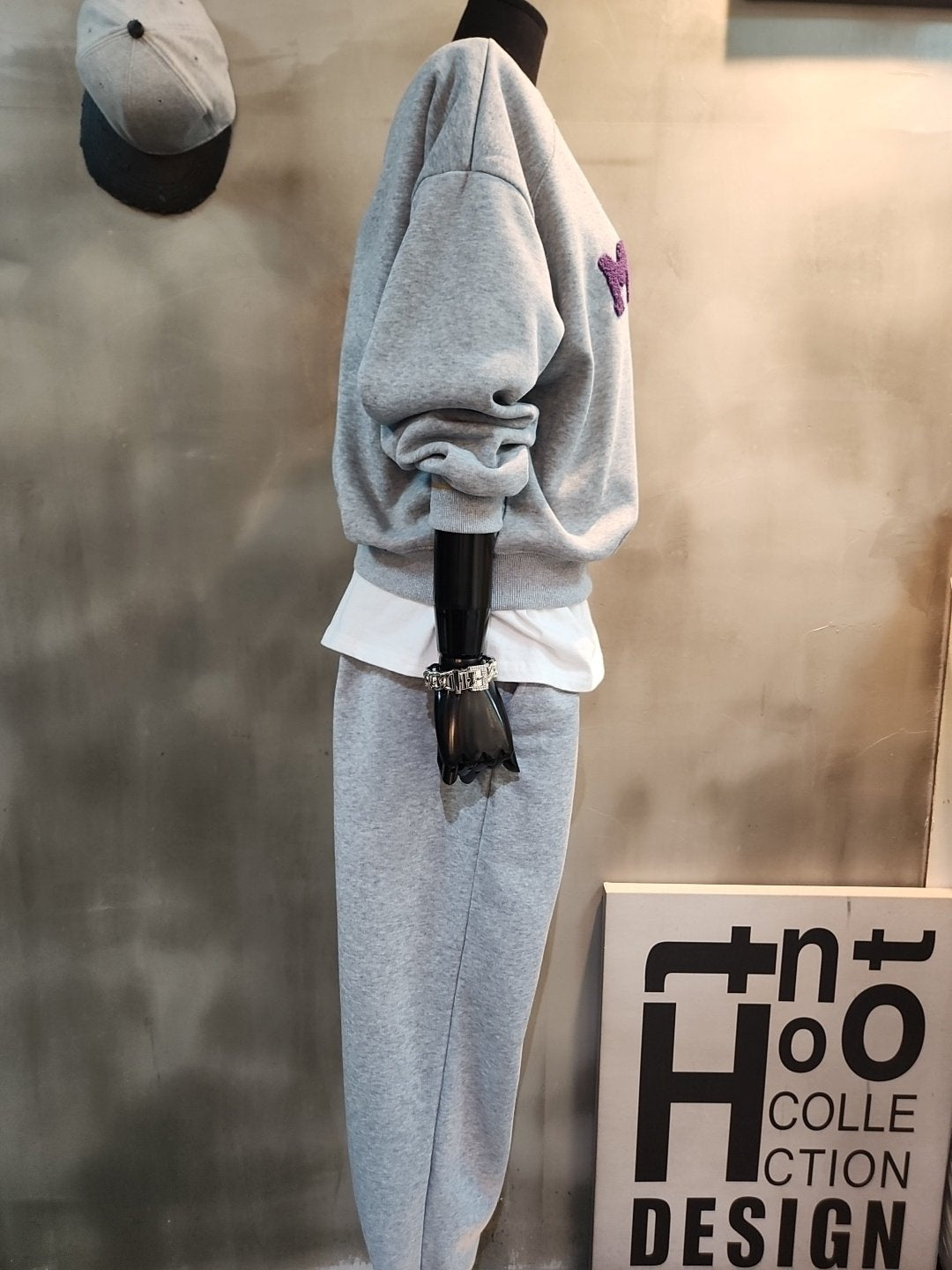 (기모) 마치 패치 바지 세트  Winter Fleece Patch Training Set