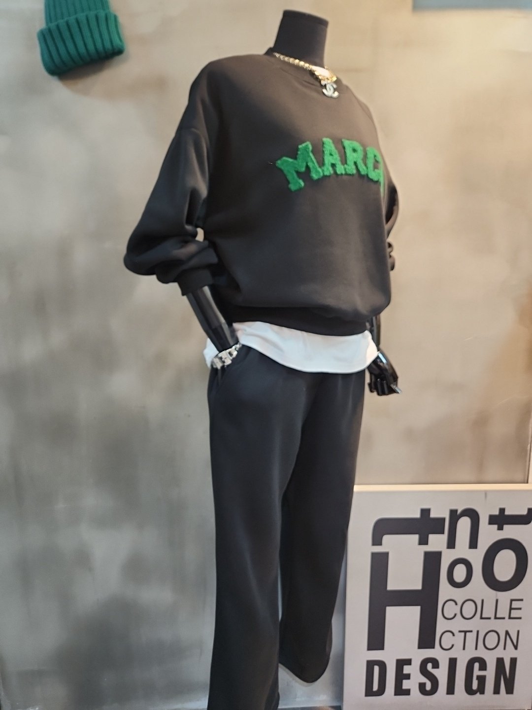 (기모) 마치 패치 바지 세트  Winter Fleece Patch Training Set