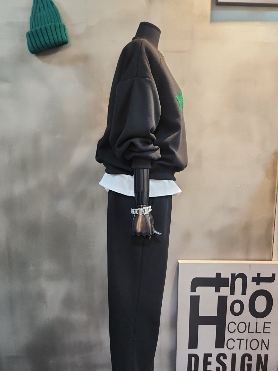 (기모) 마치 패치 바지 세트  Winter Fleece Patch Training Set