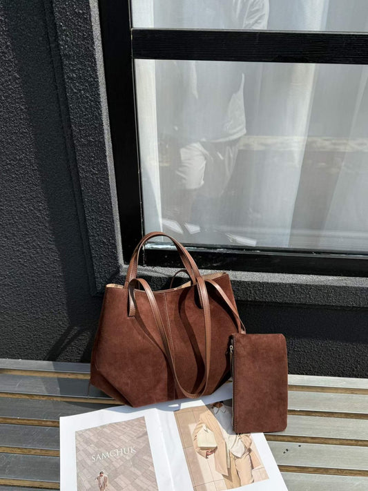 폴렌스 시미 쎄무 토트백  부드러운 쎄무 가죽의 깊은 무드