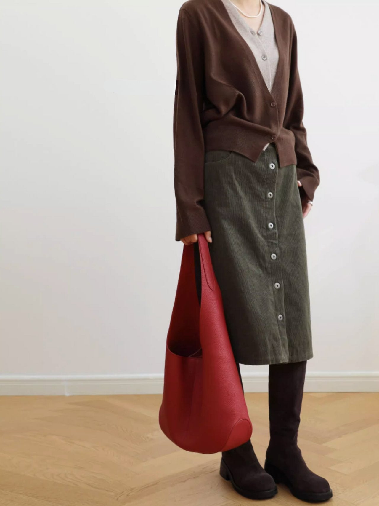 소가죽 빈들 숄더백