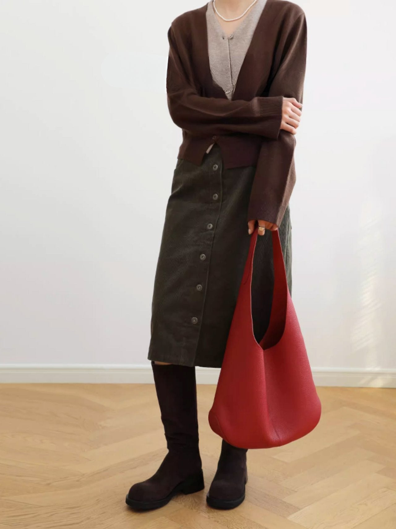 소가죽 빈들 숄더백