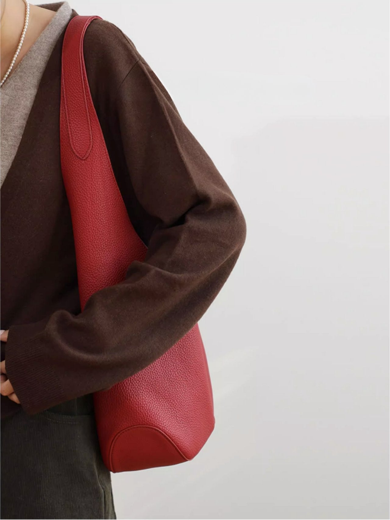 소가죽 빈들 숄더백