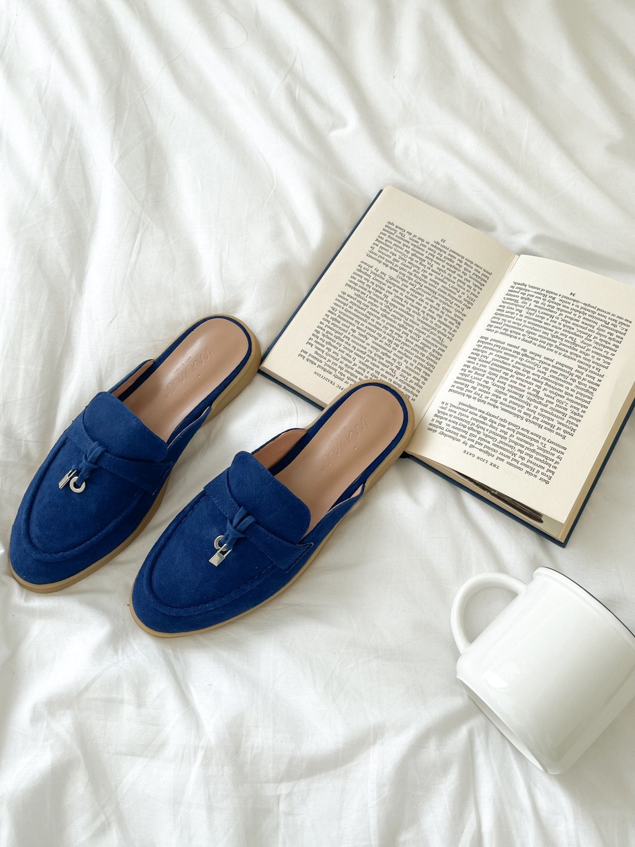 로로 스타일 천연 양가죽 블로퍼Loro-style Genuine Lambskin Comfort Bloafer