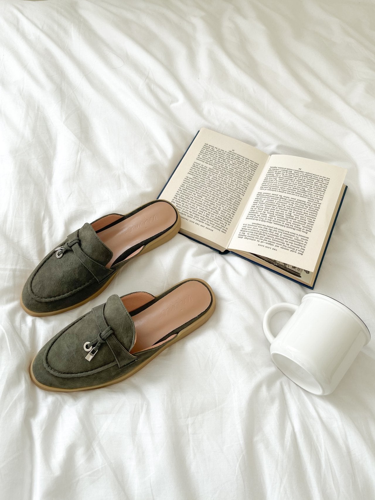 로로 스타일 천연 양가죽 블로퍼Loro-style Genuine Lambskin Comfort Bloafer