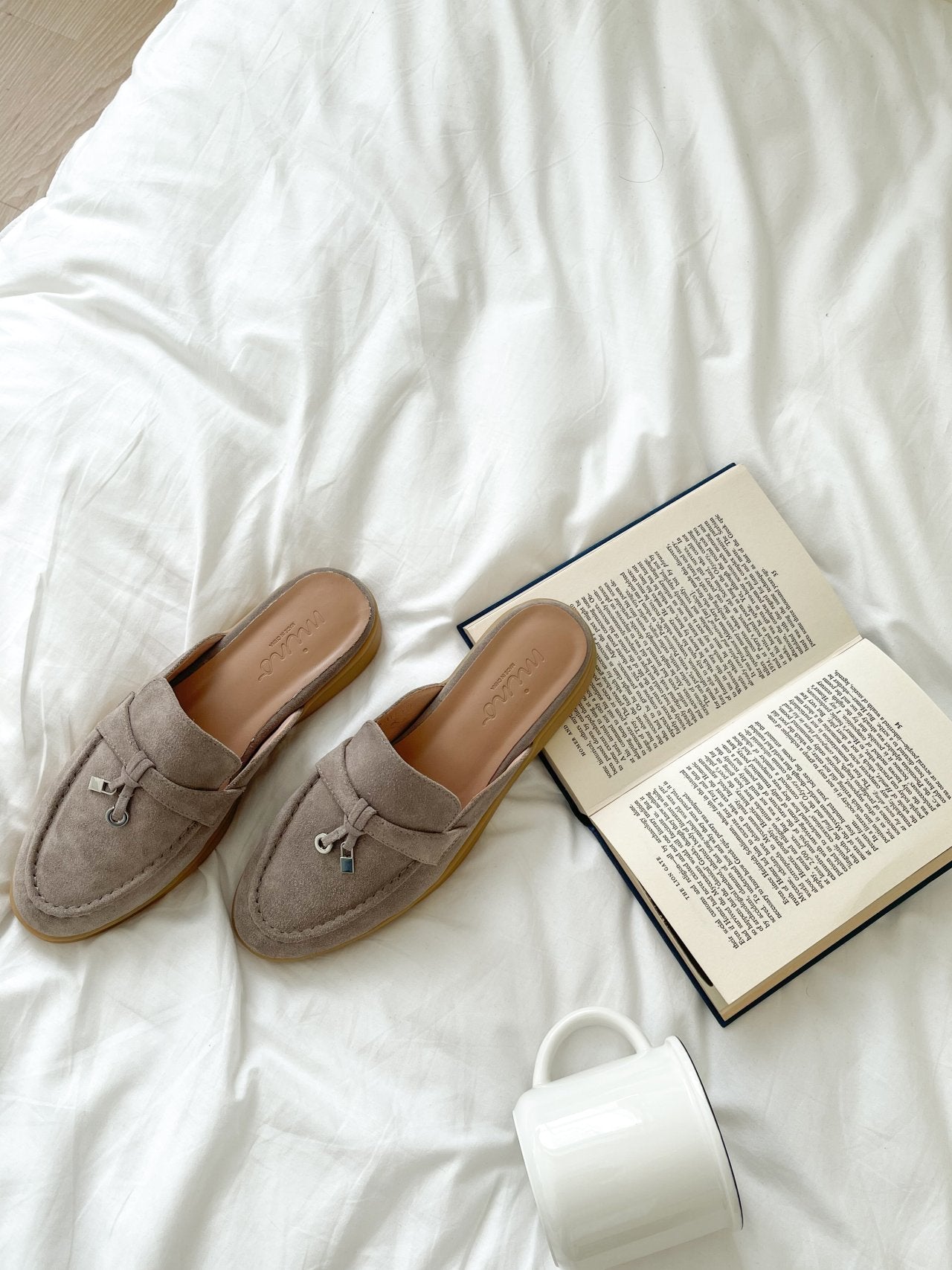 로로 스타일 천연 양가죽 블로퍼Loro-style Genuine Lambskin Comfort Bloafer